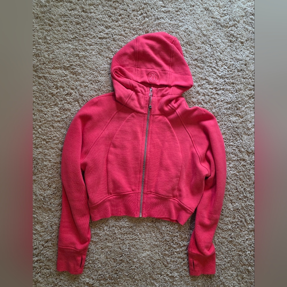 lululemon athletica Pink Scuba Cropped Full-Zip Hoodie